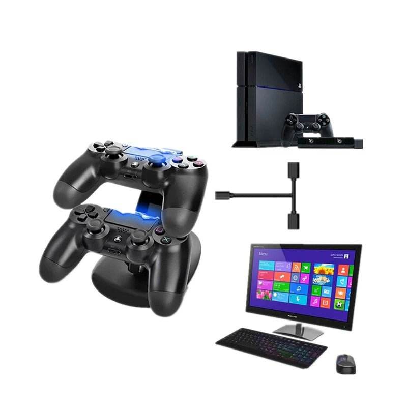 PS4 Dual USB Charging Dock with LED Indicator Controller Charger Stand - Al-Raheem Imports
