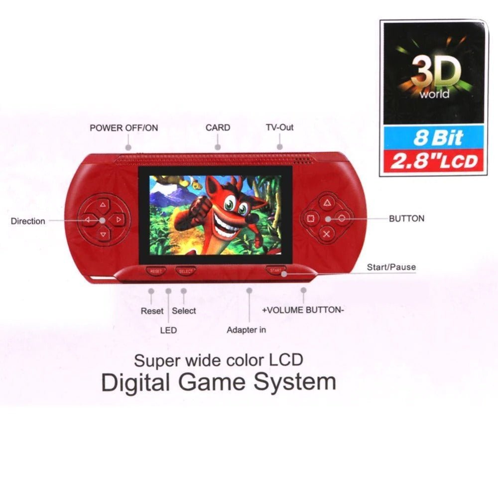 PVP3000 Handheld Game Console 89 Built - In Games 2.7" LCD Portable Video Player - Al - Raheem Imports