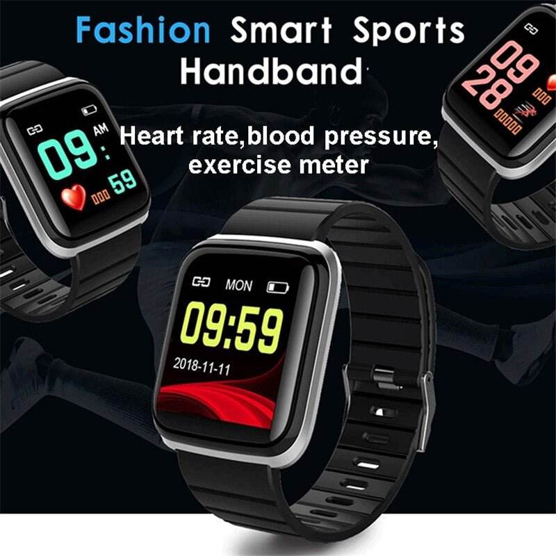 Q19 Smart Watch Color Screen Fitness Tracker Heart Rate Blood Pressure Monitor - Al-Raheem Imports