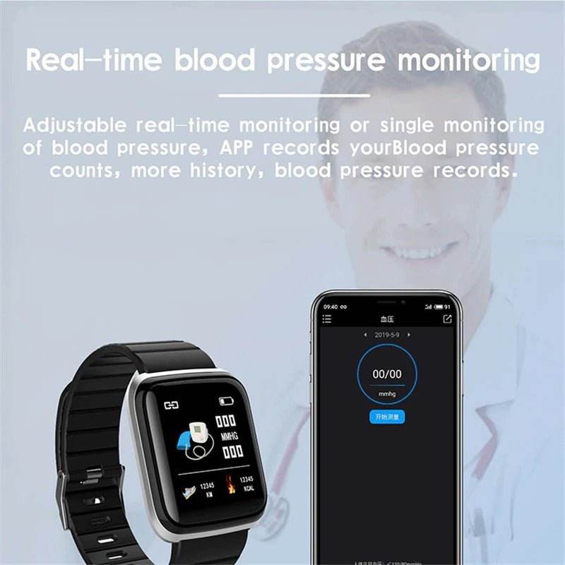 Q19 Smart Watch Color Screen Fitness Tracker Heart Rate Blood Pressure Monitor - Al-Raheem Imports