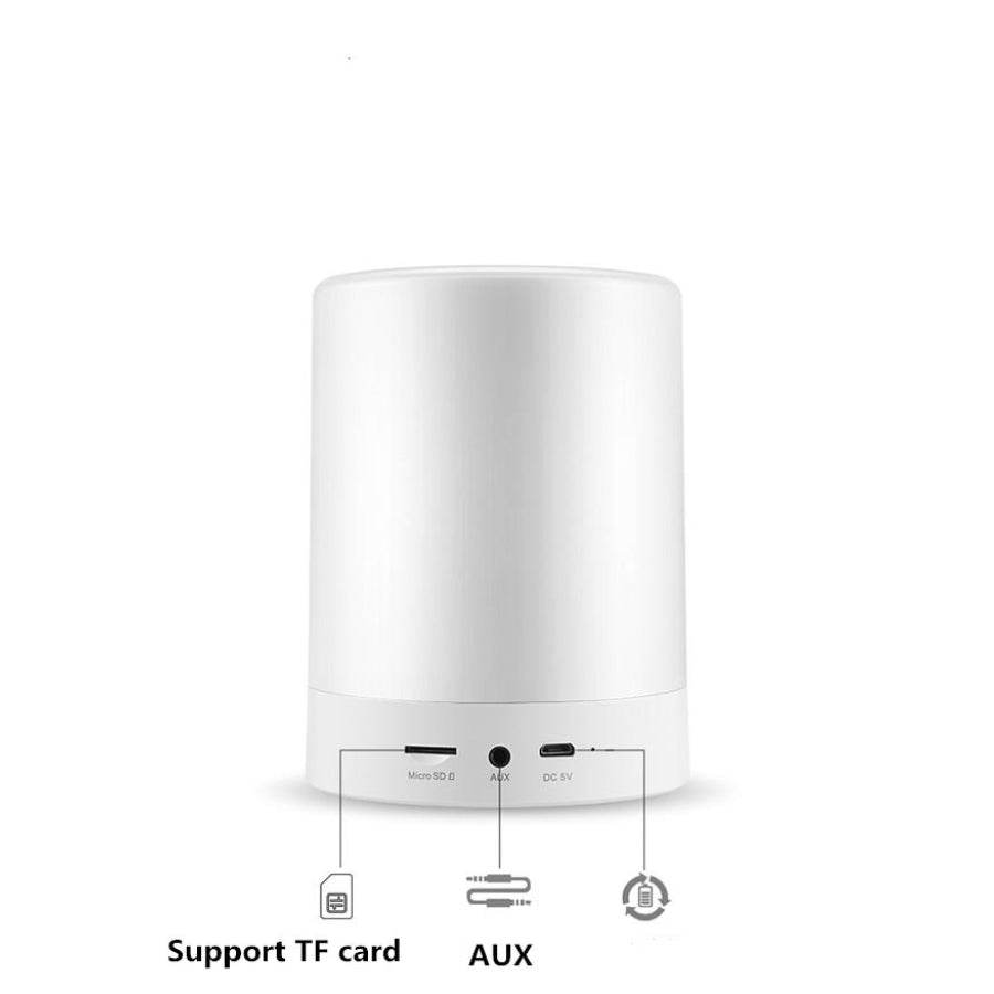 Night Light Wireless Touch LED Lamp with Bluetooth Speaker and TF Card Support - Al-Raheem Imports