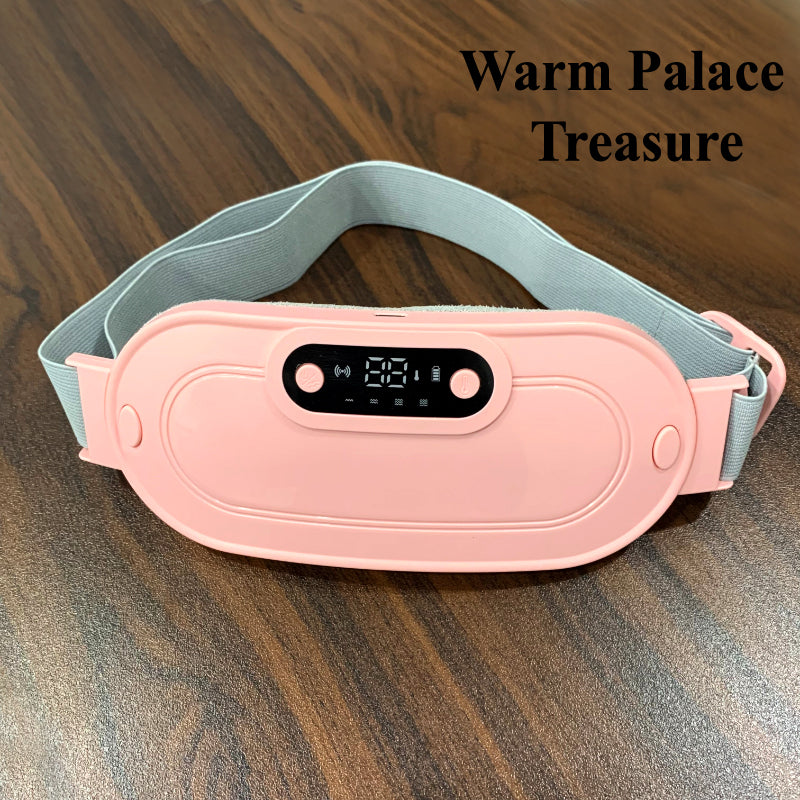 Smart Menstrual Heating Pad with Digital Display and Vibrating Relief Warm Palace Belt for Waist Pain and Period Cramps Relief