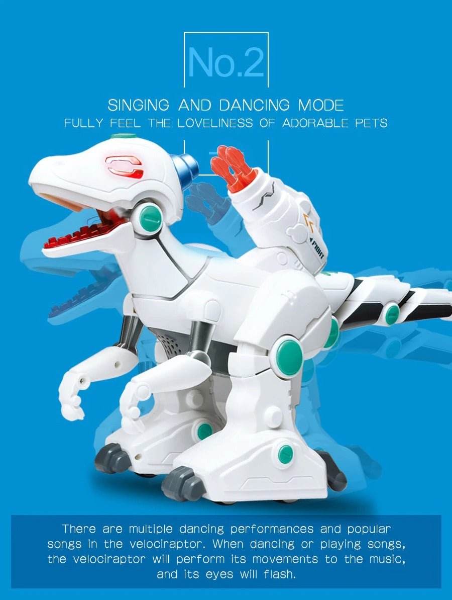 Remote Control Interactive Robots Electric Dinosaurs Walking Fire Dragon Kids Toys - Al-Raheem Imports