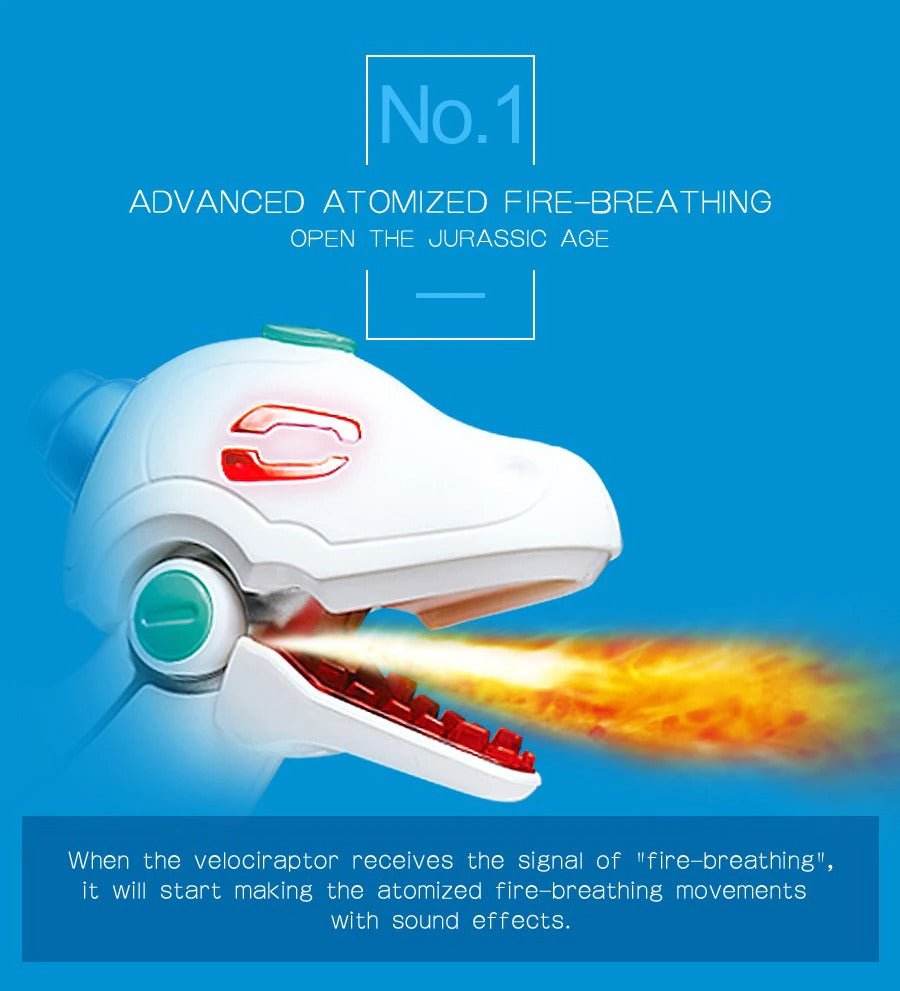 Remote Control Interactive Robots Electric Dinosaurs Walking Fire Dragon Kids Toys - Al-Raheem Imports