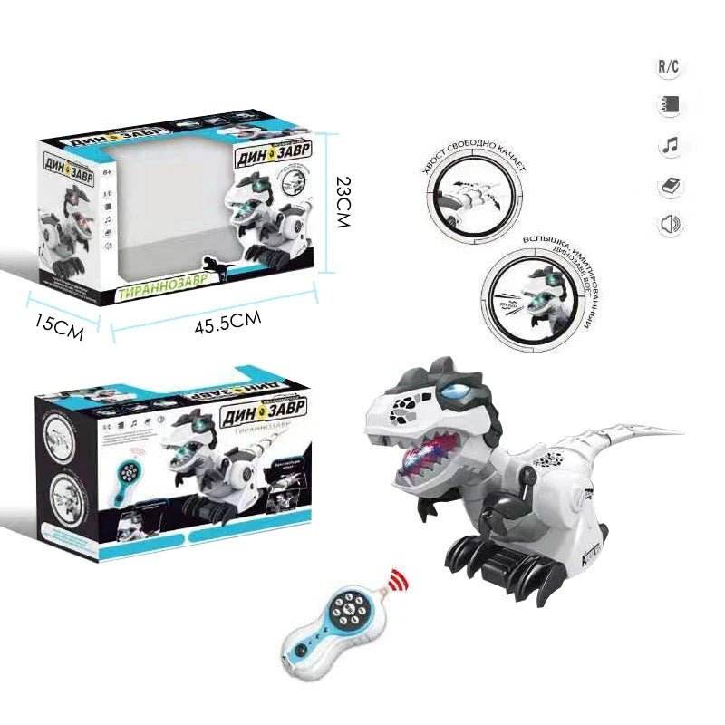 Remote Infrared Control T Rex Dinosaur With Shining Light Realistic Sound Walking Story Robot Toy - Al-Raheem Imports