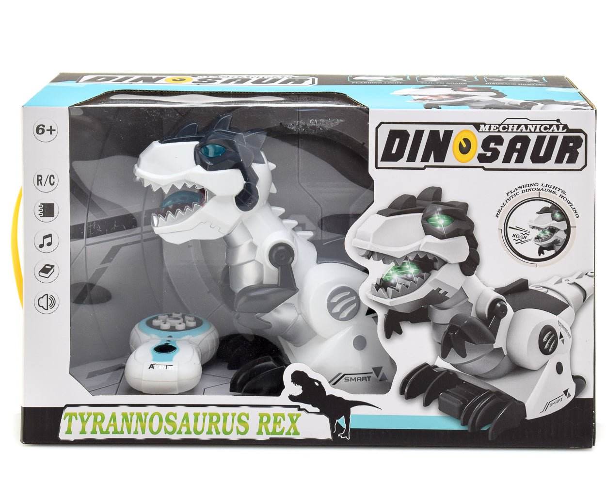 Remote Infrared Control T Rex Dinosaur With Shining Light Realistic Sound Walking Story Robot Toy - Al-Raheem Imports