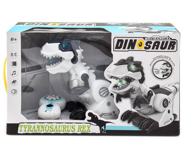 Remote Infrared Control T Rex Dinosaur With Shining Light Realistic Sound Walking Story Robot Toy - Al-Raheem Imports
