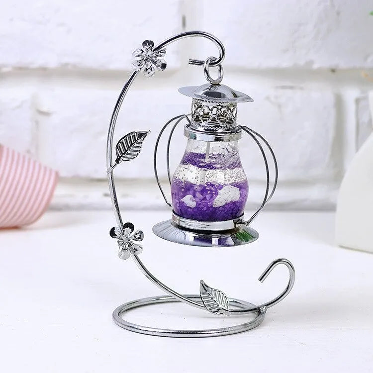 Retro 6 Inch Marine Style Jelly Scented Decorative Candle in Gold and Silver