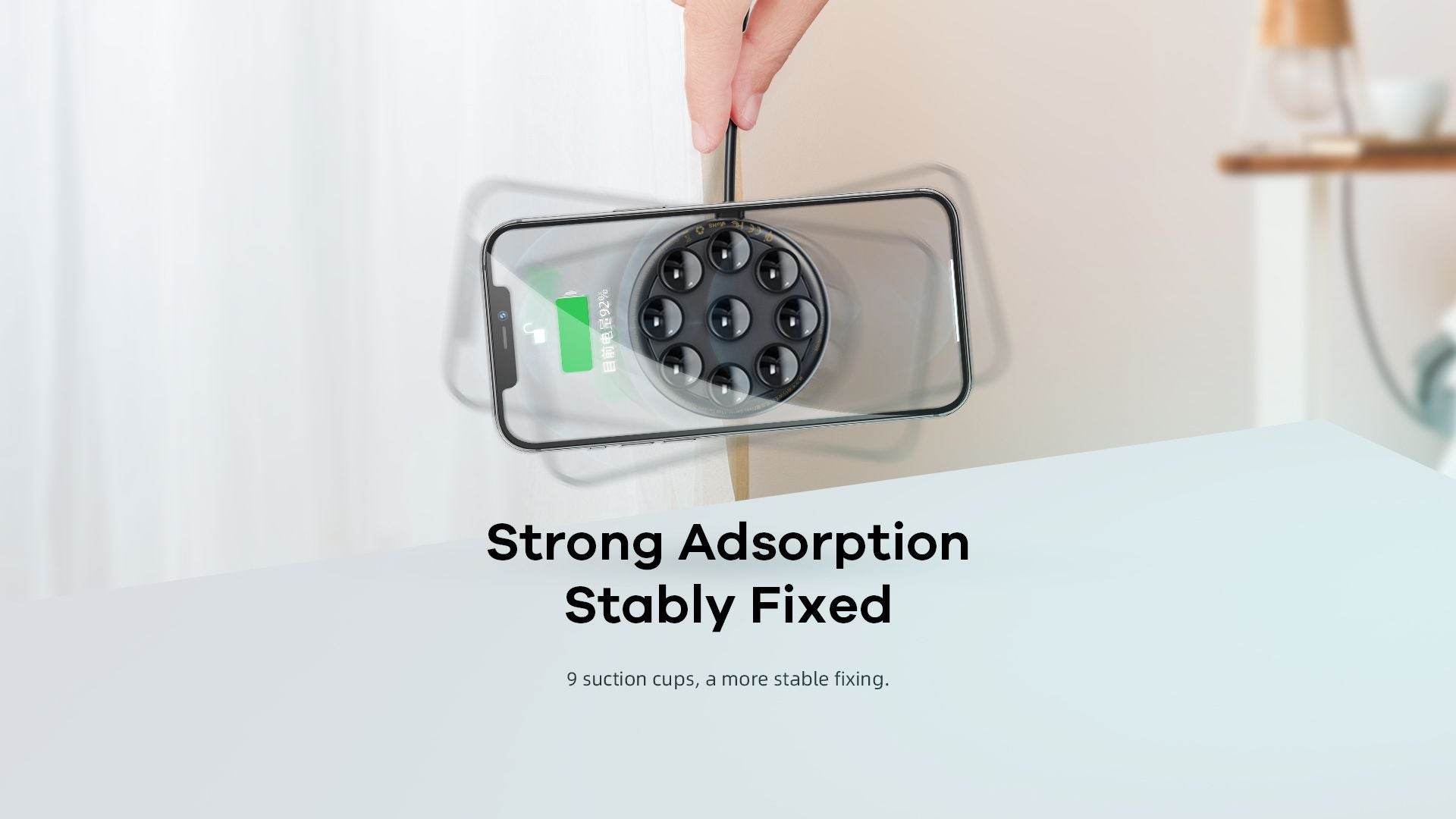 15W Wireless Fast Charger Suction Type Universal Smartphone Charger RP-W22 - Al-Raheem Imports