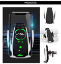 S5 Automatic Clamping Fast Charging Phone Holder Wireless Car Charger Mount - Al-Raheem Imports