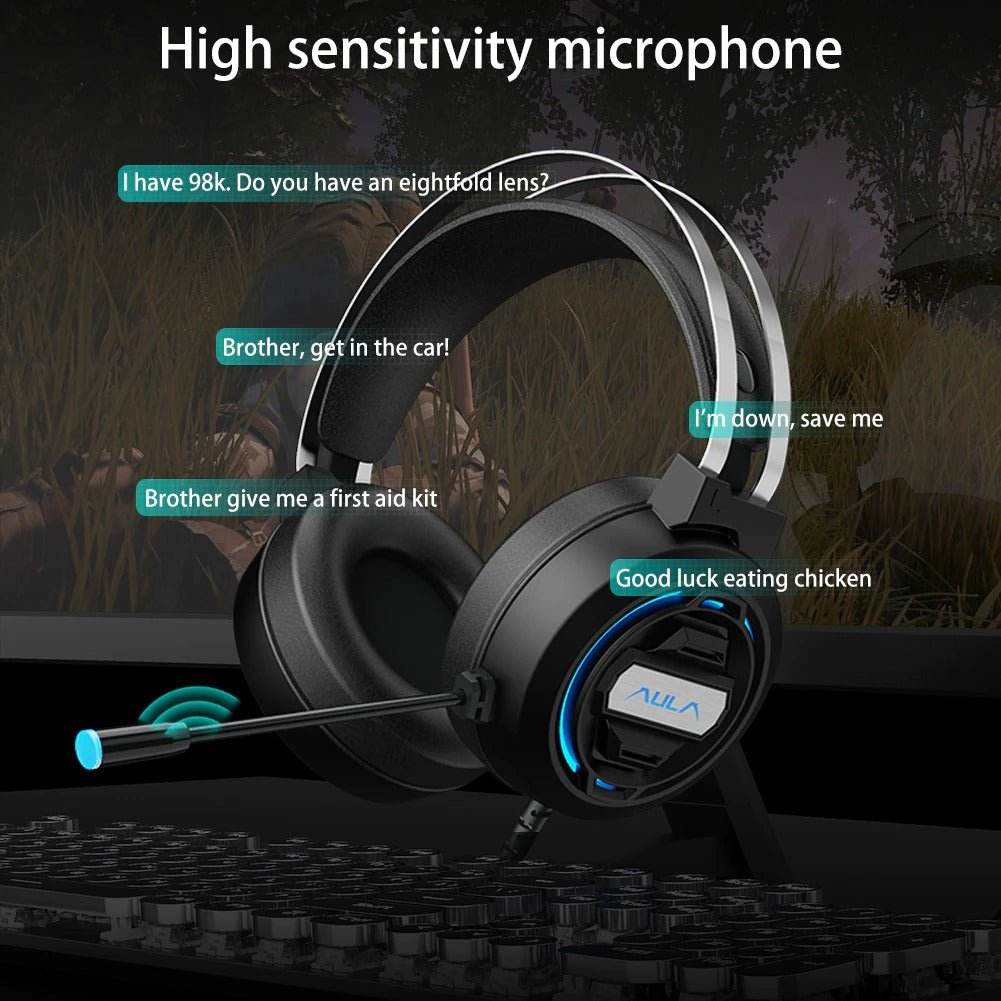 S603 Gaming Wired Headset Deep Bass Stereo Earphone Microphone PC Computer - Al-Raheem Imports
