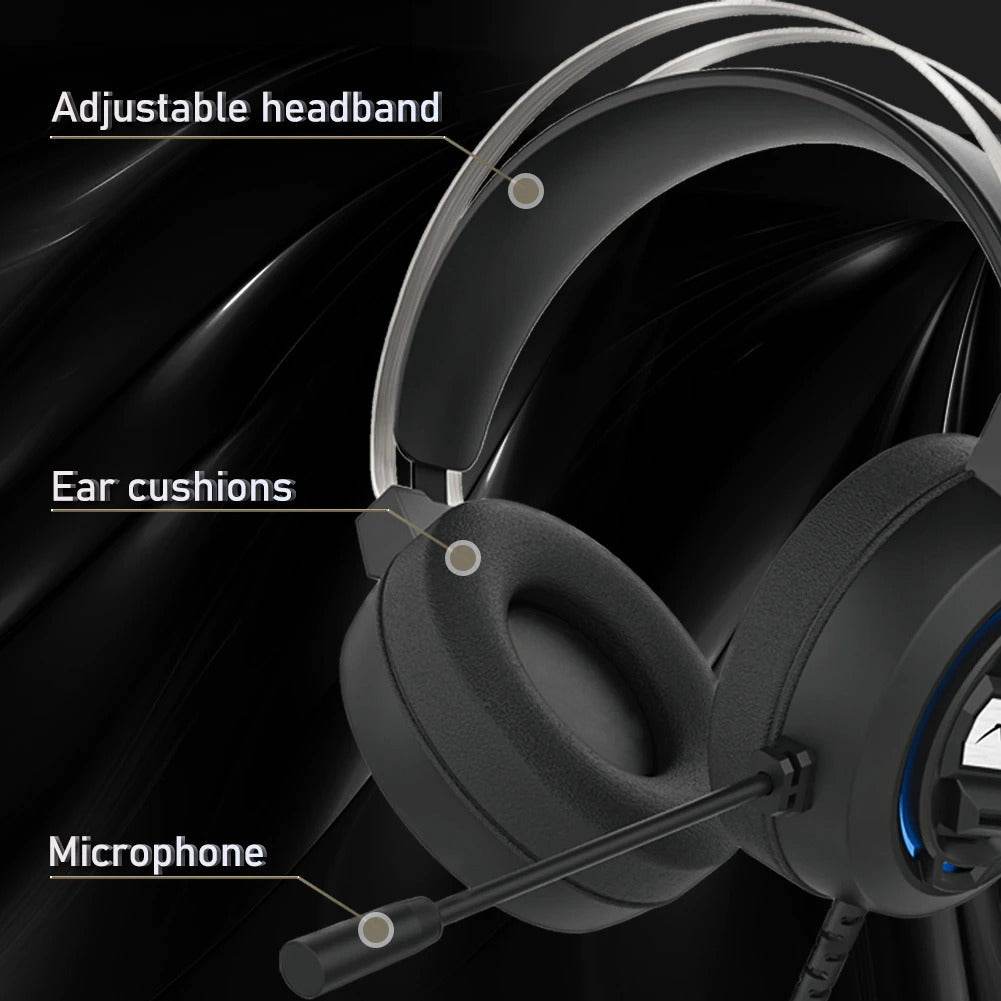 S603 Gaming Wired Headset Deep Bass Stereo Earphone Microphone PC Computer - Al-Raheem Imports