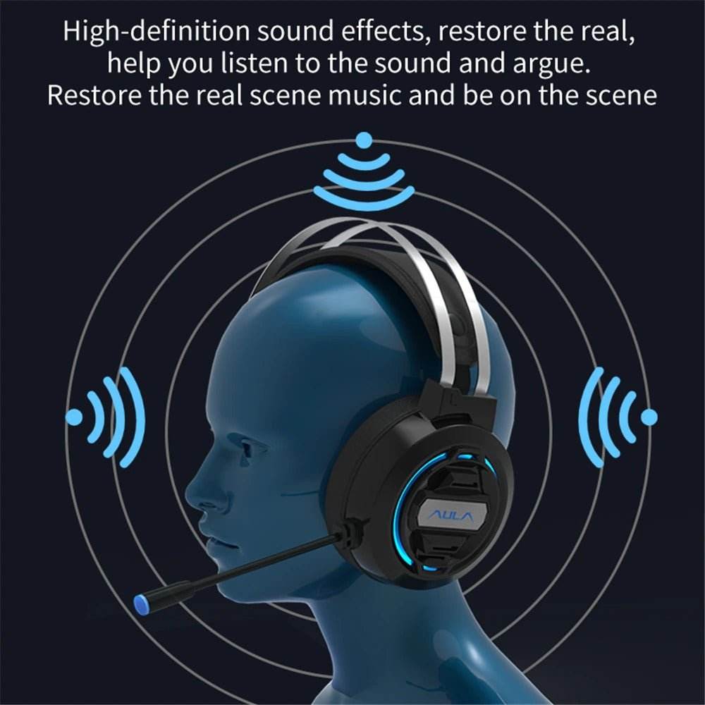 S603 Gaming Wired Headset Deep Bass Stereo Earphone Microphone PC Computer - Al-Raheem Imports