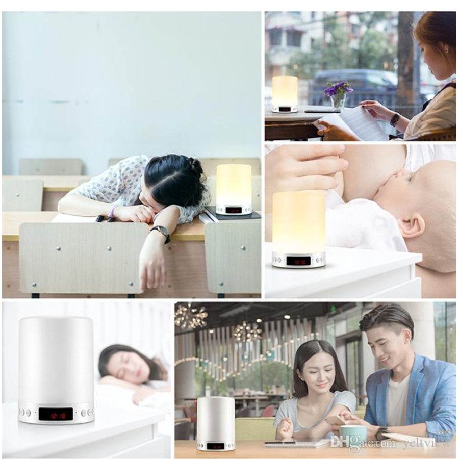 Night Light Wireless Touch LED Lamp with Bluetooth Speaker and TF Card Support - Al-Raheem Imports