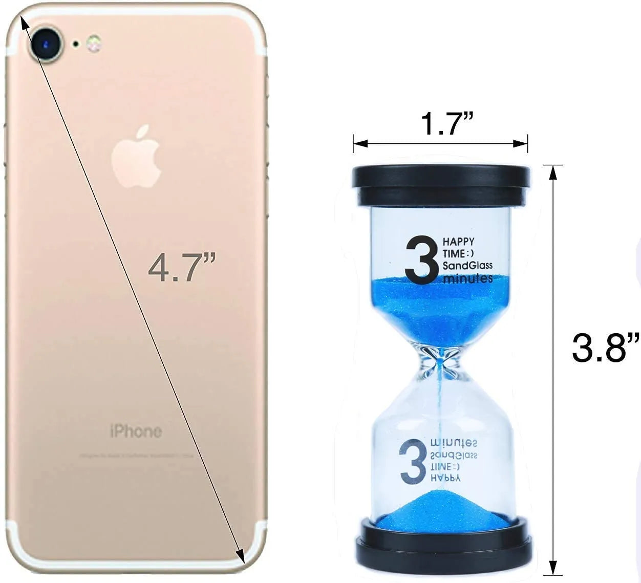 3-Minute Sand Hourglass Timer Mini Clock for Home Decor