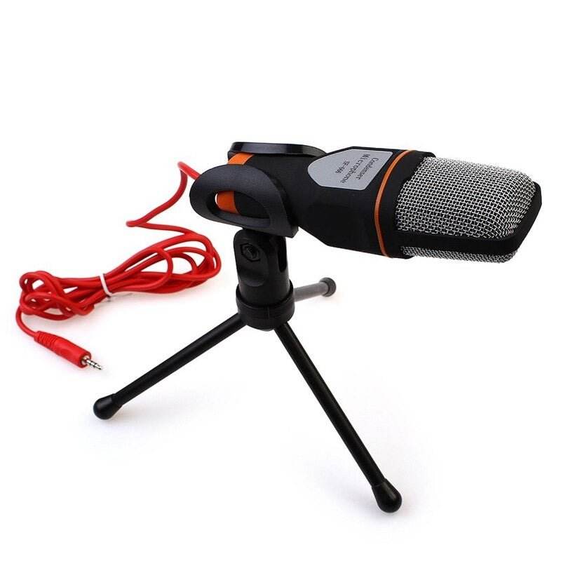 SF-666 Wired Condenser Computer Microphone with Tripod 3.5mm Jack - Al-Raheem Imports