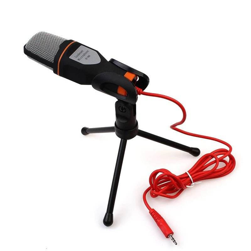 SF-666 Wired Condenser Computer Microphone with Tripod 3.5mm Jack - Al-Raheem Imports