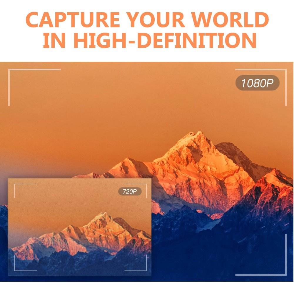 Siroflo Mini DV 1080P Action Camera 125° Wide Angle Compact Sports Cam - Al-Raheem Imports