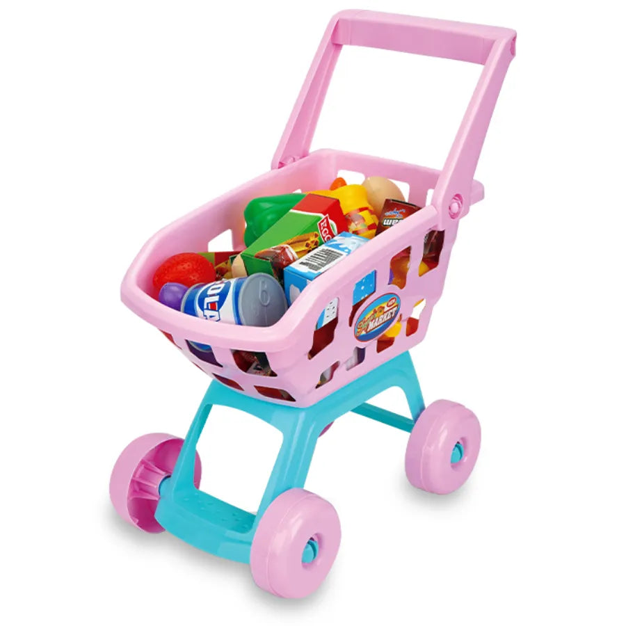 Children's Play Store Supermarket Playset with Trolley Scales Cash Register Sound and Light Effects