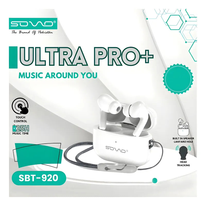 SOVO SBT-920 Ultra Pro+ True Wireless AirPods with Superior Sound & 25-Hour Battery