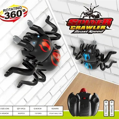 Spider Scary Toy Remote Control Wall Climbing RC Figure for Kids