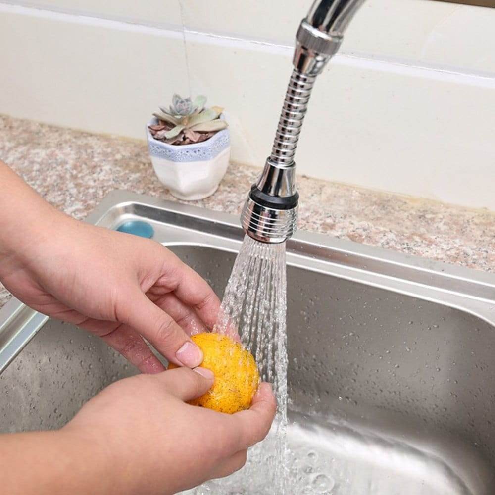 Splash Nozzle Flexible Faucet Sprayer Water Saving Anti Splash Kitchen Tap Attachment - Al-Raheem Imports