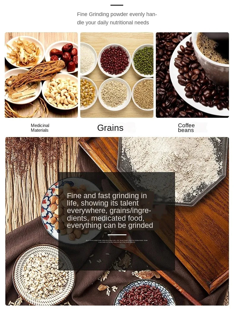 NIMA Electric Stainless Steel Spice Coffee Grain Herb Grinder Crusher 150W