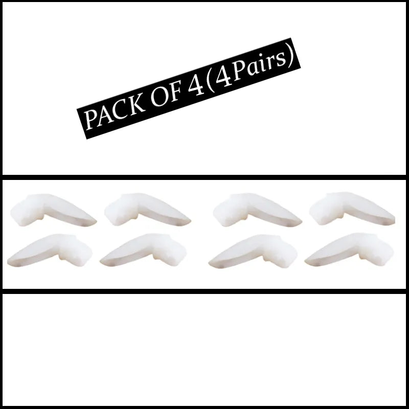 Pack of 4 Pairs Silicone Gel Foot Fingers Hole Bunion Toe Separator Thumb Valgus Protectors for Overlapping Toes and Pain Relief Total 8 Pieces
