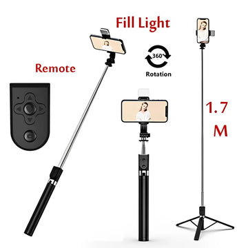 Neepho P170S Original Bluetooth Selfie Stick Tripod with Detachable Remote (167cm Extendable)