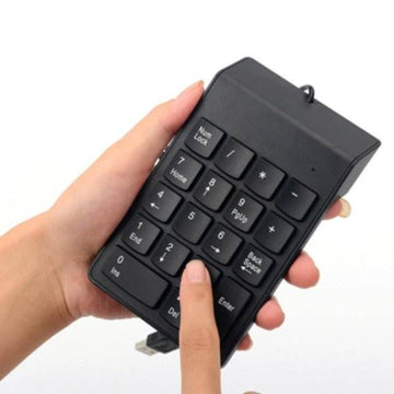 USB Mini 18 Key Numeric Keypad Portable Number Pad for Laptop and Desktop - Al-Raheem Imports