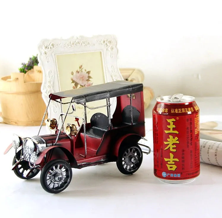 Vintage Classic Car Model Figurine Home and Office Decor 20cm