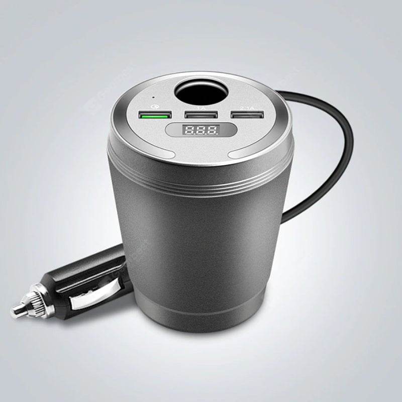 Wireless Car Bluetooth FM Transmitter Radio Adapter LED Display Cigarette Lighter - Al-Raheem Imports