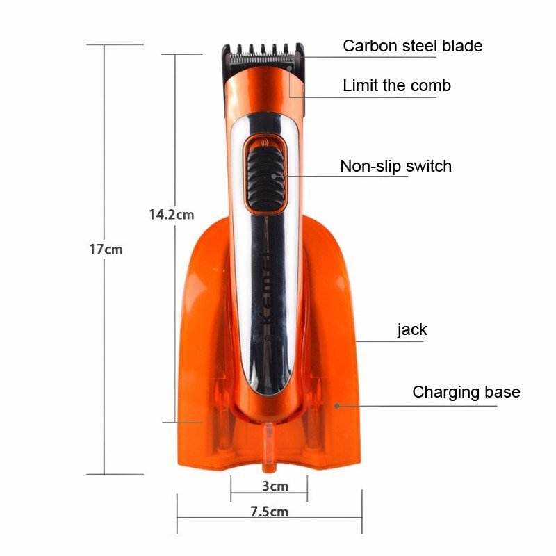 Wireless Rechargeable Electric Hair Beard Trimmer Clipper RF-607 12 Hour Charge - Al-Raheem Imports