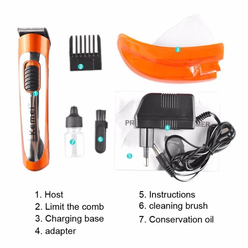 Wireless Rechargeable Electric Hair Beard Trimmer Clipper RF-607 12 Hour Charge - Al-Raheem Imports